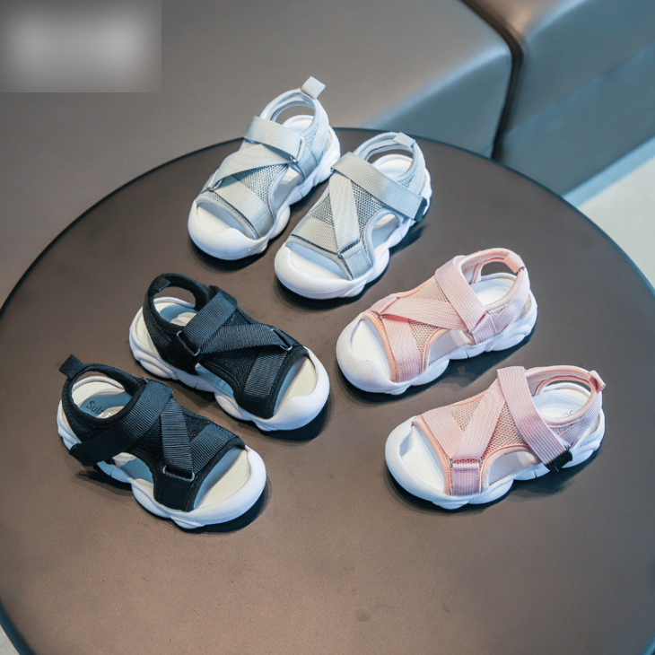 Сандалии детские Нескользящие, мягкая подошва, летняя обувь для начинающих ходить мальчиков и девочек