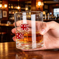 Verres à whisky rétro américains en cristal faits à la main, amusants, avec logo-souvenir pour restaurants et attractions touristiques