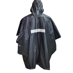 Imperméable à capuche en polyester imperméable pour adultes Poncho de <span class=keywords><strong>pluie</strong></span> Reusa Vêtements d'extérieur avec poche Cape de <span class=keywords><strong>pluie</strong></span> réfléchissante - Product Image 2