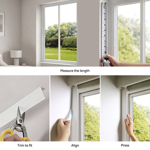 Tira de PVC ZSTARR <span class=keywords><strong>para</strong></span> Bloquear la Luz, <span class=keywords><strong>para</strong></span> Persianas <span class=keywords><strong>Enrollables</strong></span>, Sin Fugas de Luz, Color Blanco, Gris y Negro - Product Image 6