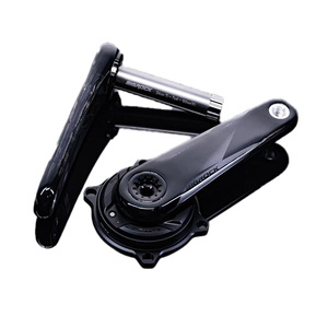 Pédalier en fibre de carbone avec capteur de puissance, axe en titane 24 mm, BCD 110, bras de manivelle de vélo de route 155 mm 160 mm 165 mm 170 mm - Product Image 1