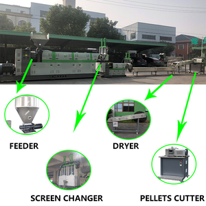 Pp dana בורג יחיד גלגול extruder peletizer קו כפול שלב כפול גרנולטורים מכונת מיחזור פלסטיק - Product Image 5