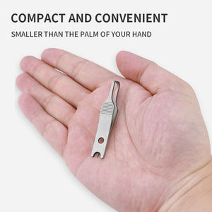 Pince à épiler ligne de pêche 420 acier inoxydable Double ouverture Mini pince rapide anneaux fendus outil d'ouverture ligne de pêche noeud Tyer - Product Image 5