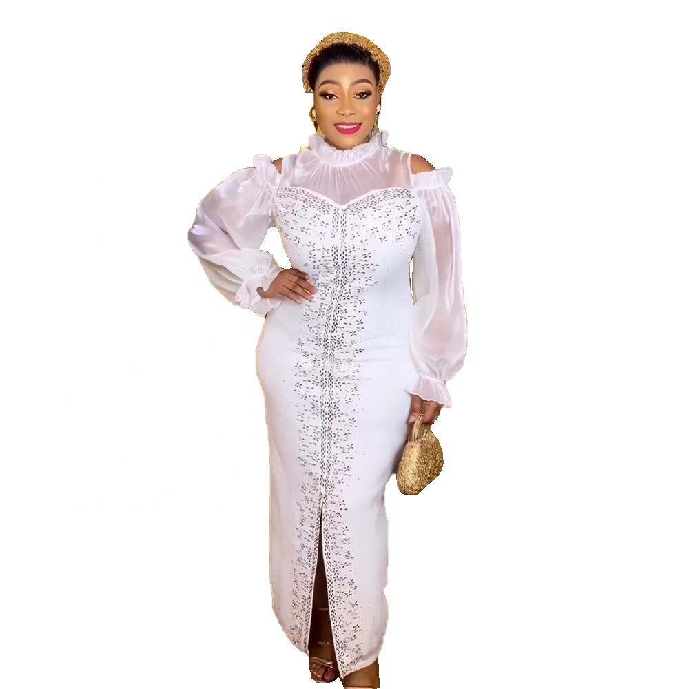 White Kitenge Dress Designs 2025 New Arrival Elegant