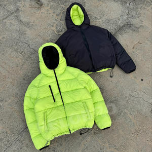 Fabricant de vestes d'hiver <span class=keywords><strong>pour</strong></span> hommes, rembourrage en duvet, <span class=keywords><strong>double</strong></span> <span class=keywords><strong>face</strong></span>, coupe-vent, style puffer, personnalisable - Product Image 2