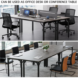 Escritorio de madera Extra largo de 8,7 pulgadas, mesa de oficina de 6,5 pies, almacenamiento duradero, almohadillas ajustables, estructura estable, ordenador para 2 personas - Product Image 2