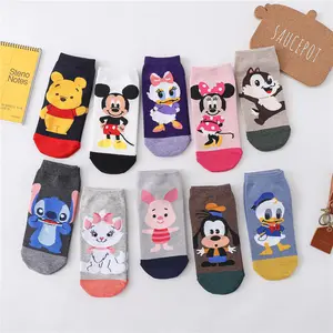 Anime coloré mignon collège Style dessin animé chaussettes femmes bateau chaussettes coton Ins printemps et été Funky femmes dessin animé cheville chaussettes