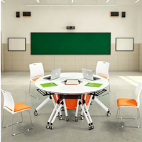 Vente en gros Bureaux de direction Table de conférence pliable Salle de bureau mobile Table d'école Bureau de conférence Table de salle de formation