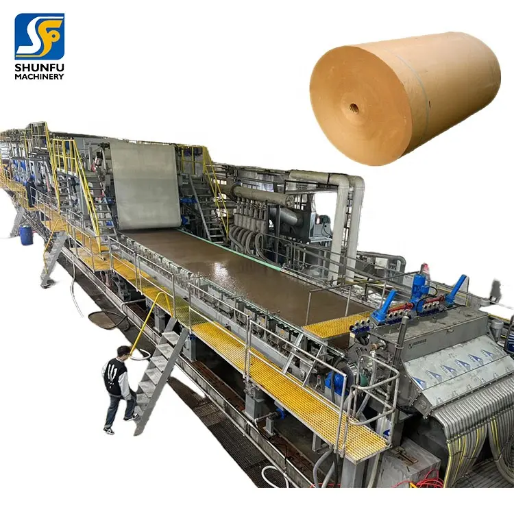 karton papier recycling shunfu fabrik lebensmittelverpackung 40t kraftpapier herstellungsanlage maschine für unternehmen ideen