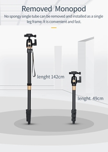 Máy ảnh Tripod QZSD Q 555 Hợp kim nhôm máy ảnh Video Monopod chuyên nghiệp nối dài Tripod + phát hành nhanh chóng tấm đứng q-555 - Product Image 3