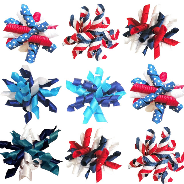New Pet Headdress Red Blue White Striped Polka Dot British Style Roll Tape Hair Accessories