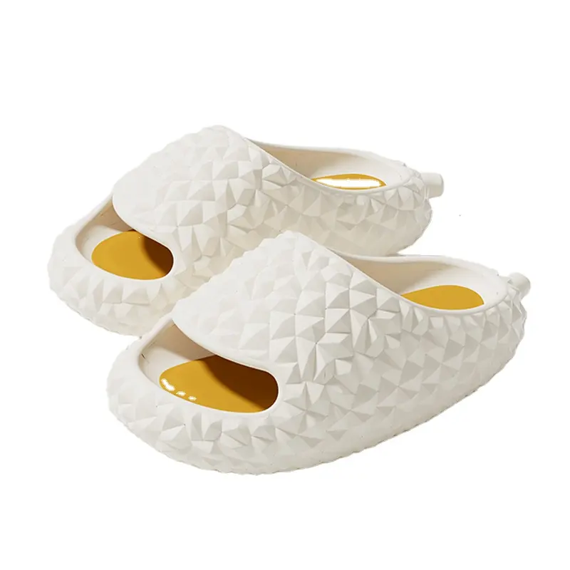 Verão quente vender Durian chinelos mulheres interior EVA solas grossas com uma sensação de pisar fezes casal sandálias