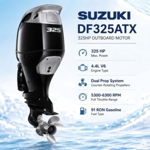 Moteur hors-bord Suzuki DF325ATX 325HP à forte poussée, V6 4 temps, moteur marin pour la pêche, la <span class=keywords><strong>patrouille</strong></span> et les bateaux de travail - Product Image 1