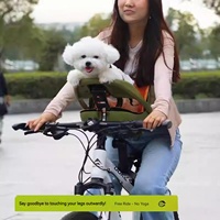Panier de vélo pour animaux de compagnie PETAOK YU-01 pour chats et chiens, matériau HDPE pliable écologique, capacité jusqu'à 6,5 kg avec support robuste