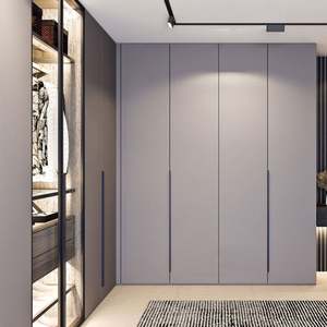 SANTOPOVA Minimalist Hinged Door <b>Wardrobe</b> with Flat Panel Design for Bedroom Projects - Product Image 2