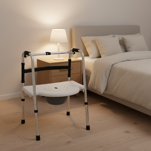 Chaise de douche et de toilette médicale multifonctionnelle réglable en hauteur, déambulateur portable pour personnes âgées - Product Image 3