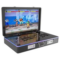 Double borne d'arcade portable Pandora New Flip Folding de 21 pouces, console de jeu en métal et verre avec bascule, à monnayeur, multijoueur