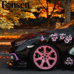 Jantes forgées monobloc en forme de cœur en aluminium 6061-T6 rose mat de 17 à 24 pouces, couleur personnalisée pour <span class=keywords><strong>Mini</strong></span> Toyota Honda Volkswagen - Product Image 1