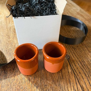 Vaso de Licor de Cerámica Roja Mexicana, Pequeño, sin Asa, para Tequila, Taza de Cerámica, Copas de Vino - Product Image 1
