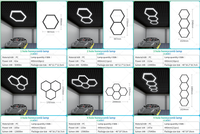 Luz de techo LED Hexagonal RGB de alta calidad para almacén, taller, decoración de coche, sala de deportes electrónicos, KTV, garaje, sala de juegos, Bar