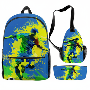 Sac à dos imprimé avec l'image d'une star du football mondial, bandoulière zippée de 11 pouces, léger, unisexe, élégant, sac à dos de sport imperméable - Product Image 5