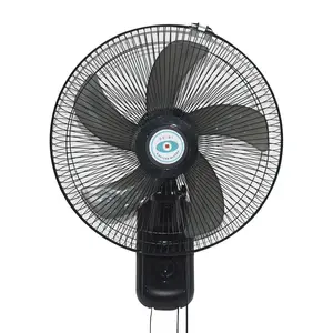 Ventilador de ventilación montado en la pared de 220V y 18 pulgadas con control remoto de 5 aspas Motor de bobina de alto rendimiento de 60W Metal para hogares