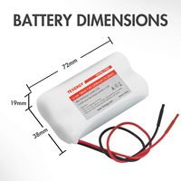 Module de batterie rechargeable Li-ion Tenergy 7,4 V 2200 mAh avec 1000 cycles et une température de fonctionnement de -20 à +60 degrés Celsius