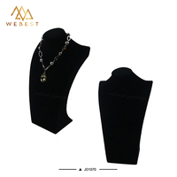 Buste de mannequin noir Webest Jewelry pour colliers et bijoux