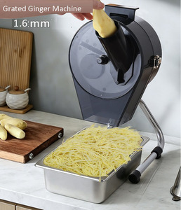 Cortadora de Verduras Eléctrica, Rebanadora Comercial de Verduras, Máquina para Cortar en Tiras Rectas o Oblicuas Cebollín, Patatas y Zanahorias - Product Image 4
