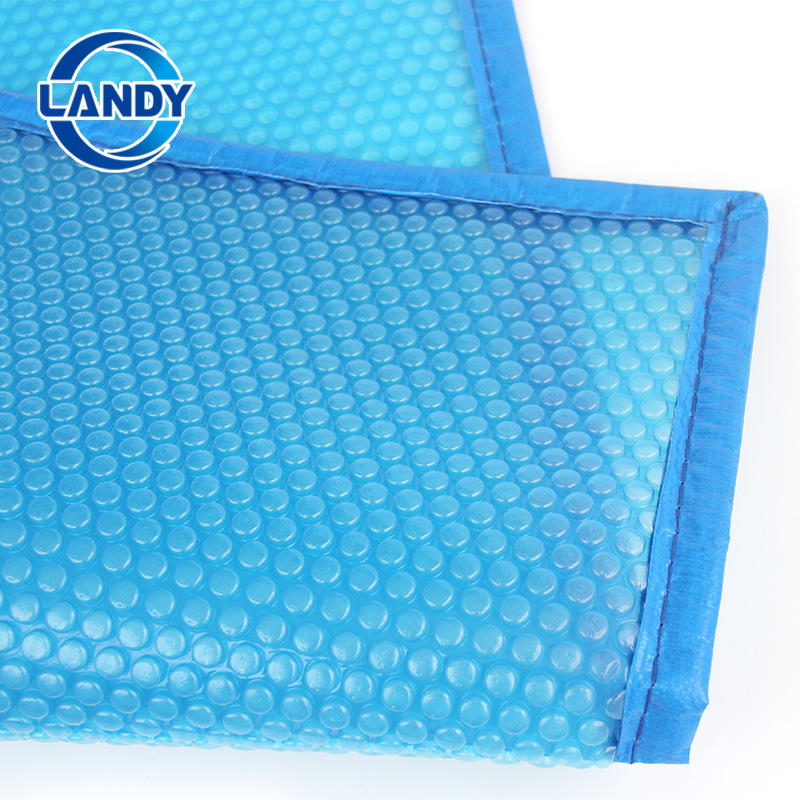Blue swimming pool cover