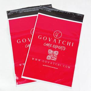 100 MOQ, индивидуальная печать, водонепроницаемые красные полиэтиленовые пакеты для экспресс-доставки посылок - Product Image 2