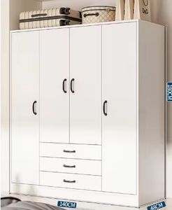 Armario de Madera para Dormitorio de Lujo Ligero, Fácil de Abrir la Puerta, con Cajones y Espacio de Almacenamiento - Product Image 5