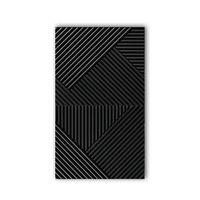 Panneaux muraux modernes en MDF géométriques 3D, noir mat, imperméables, insonorisés, décoratifs pour la maison, l'hôtel, la décoration intérieure, la conception graphique