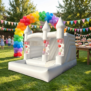 <span class=keywords><strong>Château</strong></span> <span class=keywords><strong>gonflable</strong></span> blanc avec toboggan, prix direct usine, <span class=keywords><strong>vente</strong></span> en gros, idéal pour la location commerciale, les fêtes et les événements en extérieur - Product Image 2