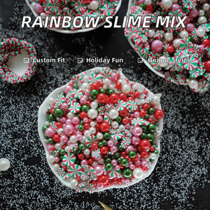 500กรัมงานฝีมือ DIY โมเดลสไลม์คริสต์มาสดาว<span class=keywords><strong>สี</strong></span>รุ้งลูกปัด<span class=keywords><strong>ผสม</strong></span>โพลิเมอร์ดินเหนียวโรยชิ้น - Product Image 2