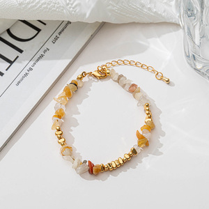 Collar <span class=keywords><strong>de</strong></span> Gargantilla con Cuentas Hechas a Mano, Collar <span class=keywords><strong>de</strong></span> Piedras <span class=keywords><strong>de</strong></span> Cristal Curativas Irregulares, Joyería Bohemia para Mujer - Product Image 3