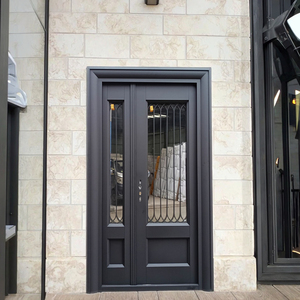ZS personnalisé Design moderne impact des ouragans certifié luxe Double entrée porte de sécurité en acier antivol entrée avant intérieur - Product Image 4