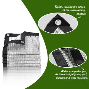 Direct verkoop HDPE rechthoekig geweven aluminiumkleurig landbouw schaduwnet voor planten kas schaduwnet UV-gestabiliseerd - Product Image 3