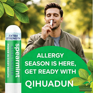 Vente en gros de bâtonnets nasaux à la menthe verte de qualité supérieure, fonction relaxante, inhalateur d'huiles essentielles pour les voyages, emballage personnalisé, marque QHD - Product Image 5