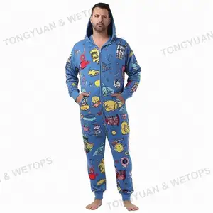 Neues Design Plus Size Herren Pyjama Familien pyjamas Stram pler Stram pler Adult Onesie