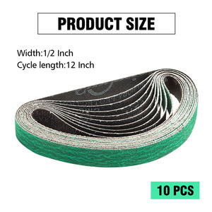 10ชิ้น<span class=keywords><strong>กระดาษทราย</strong></span>โรลเซอร์โคเนีย<span class=keywords><strong>1</strong></span>/2x18<span class=keywords><strong>นิ้ว</strong></span>สายขัด<span class=keywords><strong>กระดาษทราย</strong></span>กรวด120สำหรับขัด - Product Image 3