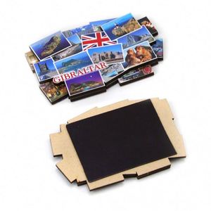 Imán de nevera de madera con forma personalizada de MDF, recuerdo de Gibraltar - Product Image 4