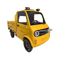Maiba Nouveau Véhicule Utilitaire Électrique Robuste à Cabine Fermée 4 Roues, Mini Camionnette à Plateau Ouvert, Charge Lourde, Phares de Toit, Véhicule Électrique à Basse Vitesse, Autonomie <100km