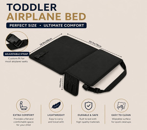 Cama de Viaje Portátil para Niños Pequeños, Asiento de Avión para Bebés, Extensor de Asiento de Avión para Niños, Borde Flexible y Suave - Product Image 2