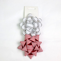 Lazos de Estrella de Lude Factory para Decoración Navideña, Venta al por Mayor, Personalizados, Paquete de Regalo con Cintas y Lazos en Colores Surtidos