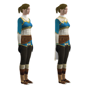 Disfraz de Zelda para mujer, traje de cosplay con capa para adultos, atuendo de juego de rol de Halloween inspirado en Breath Of The Wild - Product Image 3