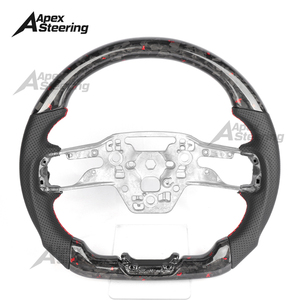 Volant sport en fibre de carbone forgée, nouveau modèle 2024-2025, avec cuir perforé - Product Image 1
