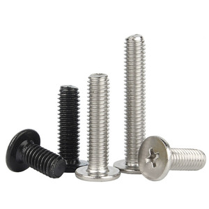 Tornillos de máquina de cabeza plana ultrafinos de acero inoxidable con óxido negro M1.6-M6 para portátiles - Product Image 1