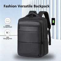 Ransel Laptop Oxford Multifungsi Tahan Air dengan Port Pengisian Daya USB, Kapasitas Besar, Tahan Lama, Unisex, untuk Bisnis dan Perjalanan