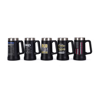 Termo de Acero Inoxidable 304/201 Aislado al Vacío, Portátil para Exteriores, Impreso en 3D, de Gran Capacidad, Minimalista, para Cerveza